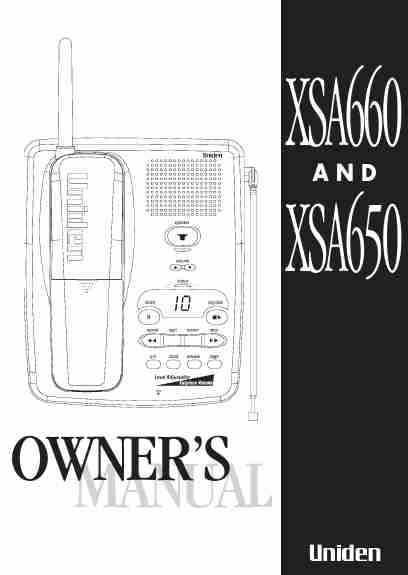 Uniden Cordless Telephone XSA650-page_pdf